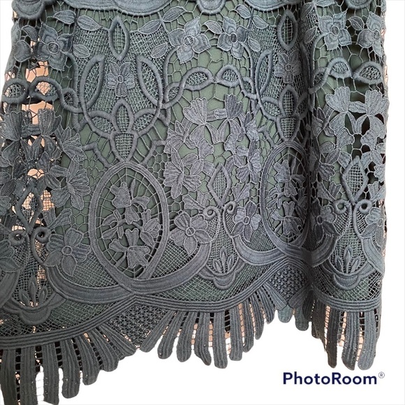 Lovers + Friends Caspian Shift Lace Dress in Hunter Green, Size Small - Picture 12 of 12